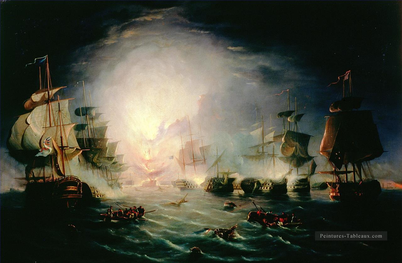 Thomas Serres cercle de la Bataille du Nil 1798 Batailles navales Peintures à l'huile